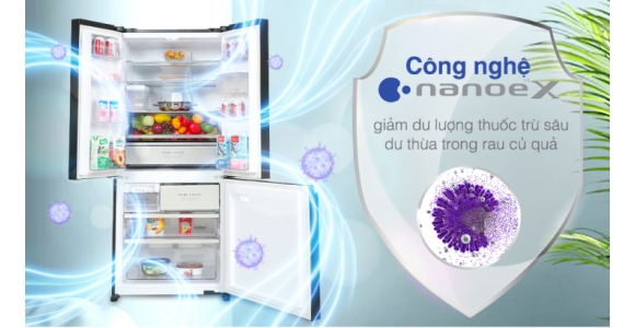 Công nghệ kháng khuẩn khử mùi Nanoe™ X trên tủ lạnh Panasonic