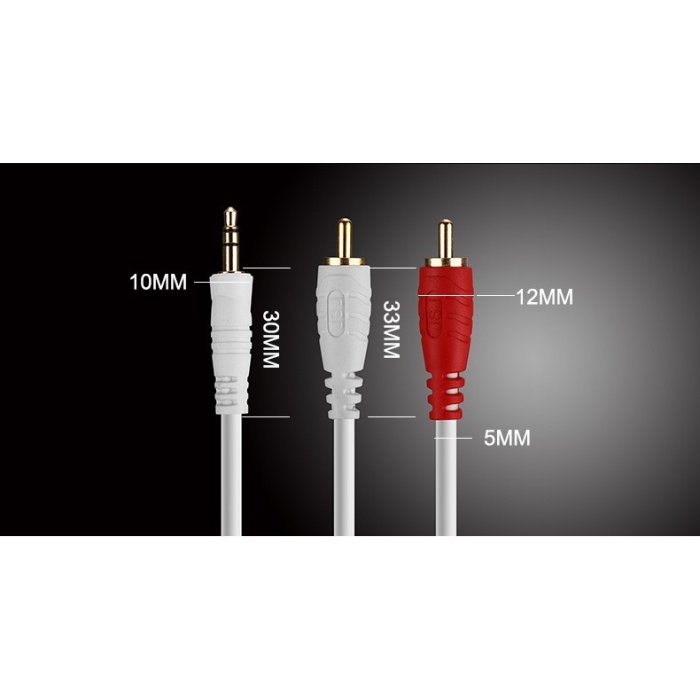 DÂY LOA 3 LY RA 2 BÔNG SEN DÀI 5M TRẮNG TỐT