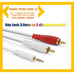 DÂY LOA AV 3.5 3 LY BÔNG SEN DÀI TỪ 1.8M - TRẮNG XỊN - ĐỒNG NGUYÊN CHẤT