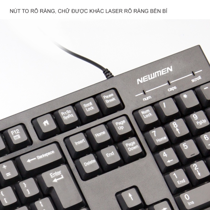 Bàn phím máy tính có dây Newmen E007 - Đen - Hàng chính hãng