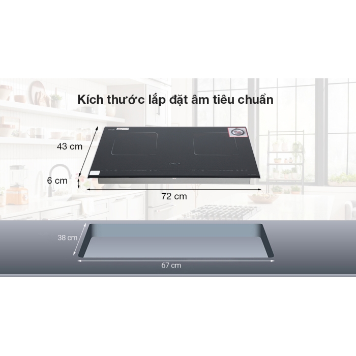 Bếp từ đôi lắp âm Chef's EH-DIH320