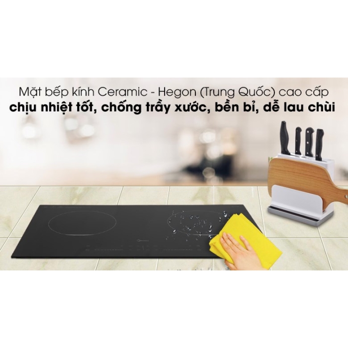 Bếp từ đôi lắp âm Midea MC-IH3520 Bếp từ đôi lắp âm Midea MC-IH3520