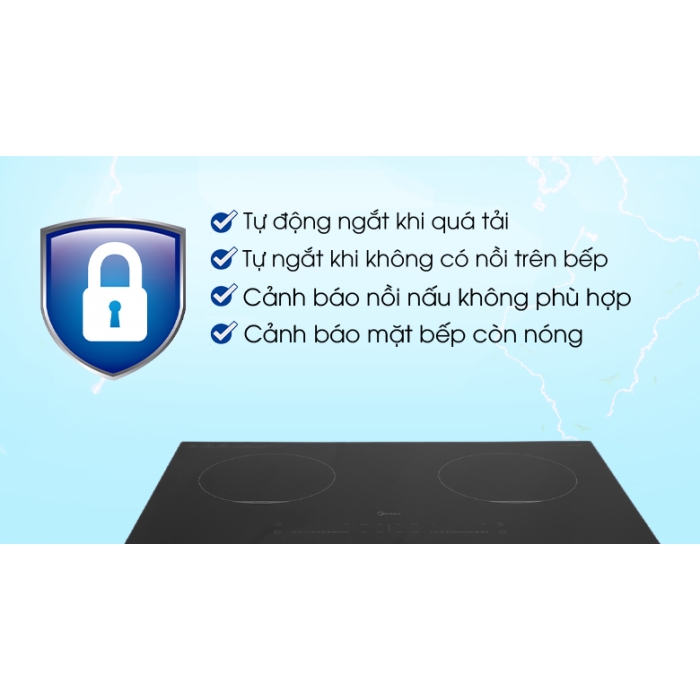 Bếp từ đôi lắp âm Midea MC-IH3520 Bếp từ đôi lắp âm Midea MC-IH3520