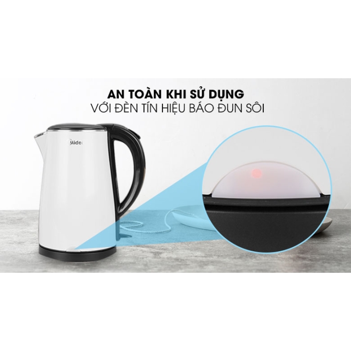Bình đun siêu tốc Midea 1.7 lít MK-17DS