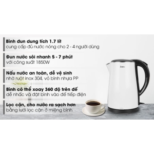 Bình đun siêu tốc Midea 1.7 lít MK-17DS