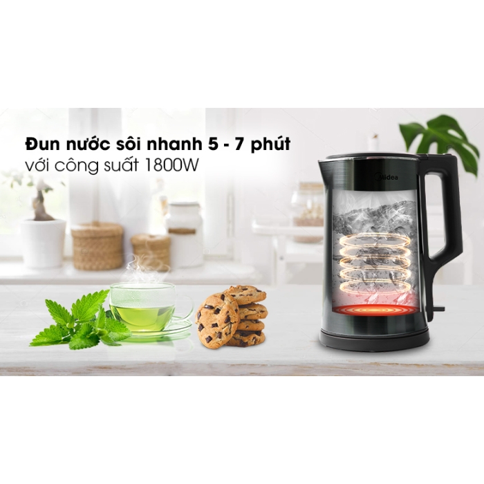 Bình đun siêu tốc Midea MK-317DC