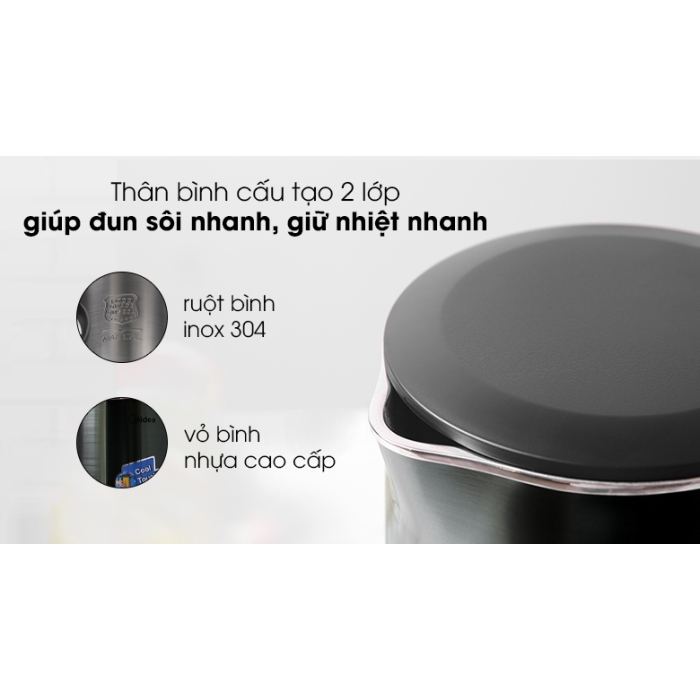 Bình đun siêu tốc Midea MK-317DC