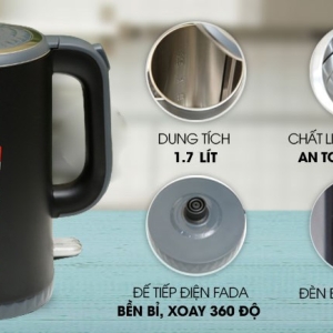 Bình đun siêu tốc Sharp 1.7 lít EKJ-17EVPS-BK