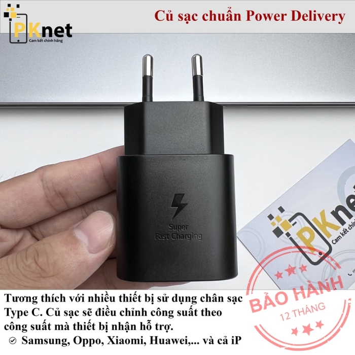 Bộ sạc Samsung 25W Chính Hãng(Kèm cáp) - S22/S21/Note20/S20/Note10/Z Fold/S105G/A52/70/M52