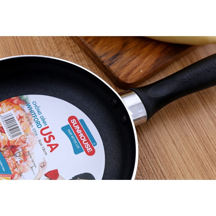 Chảo nhôm chống dính 18 cm Sunhouse CT18