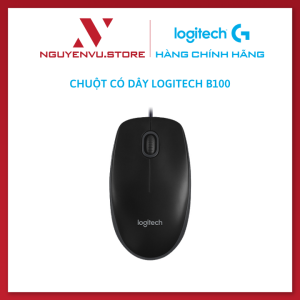 Chuột Có Dây Logitech B100 - Hàng Chính Hãng