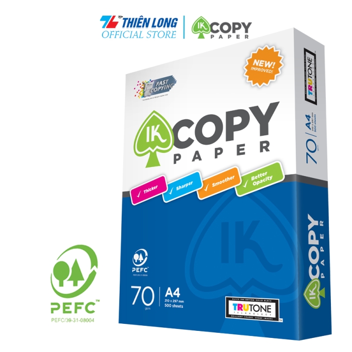 Ream giấy A4 70 gsm IK Copy (500 tờ) - Hàng nhập khẩu Indonesia