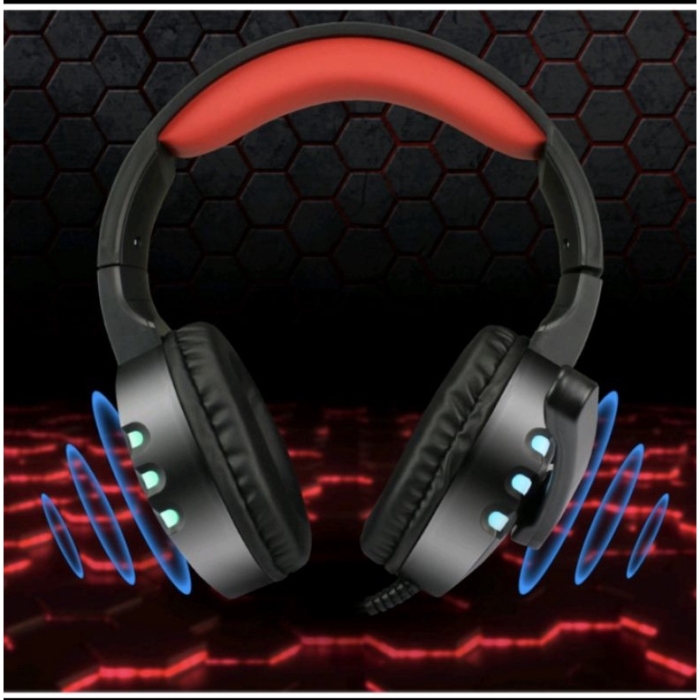 Tai nghe chụp tai có dây kết nối chuyên game a68 led 7 màu kèm mic