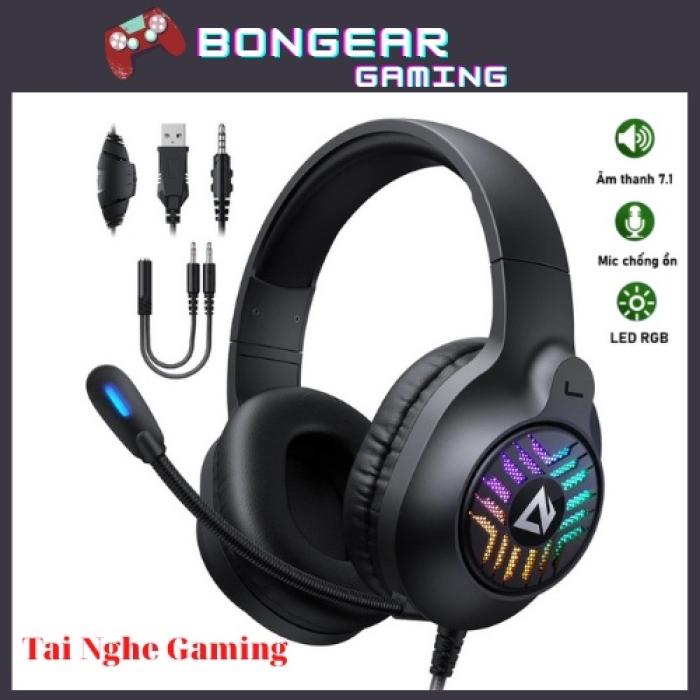 Tai Nghe Gaming VSP GH X1 LED RGB âm thanh cực chất