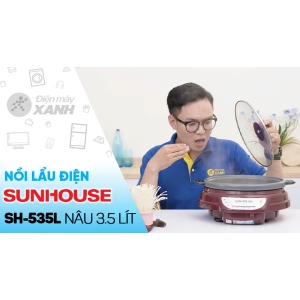 Nồi lẩu điện Sunhouse SH-535L Nâu 3.5 lít