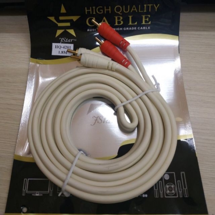 Dây AV 4 đầu bông sen trắng loại Tốt