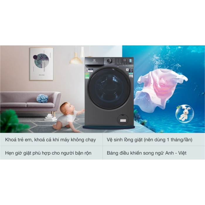 Máy giặt Electrolux Inverter 10 kg EWF1024P5SB