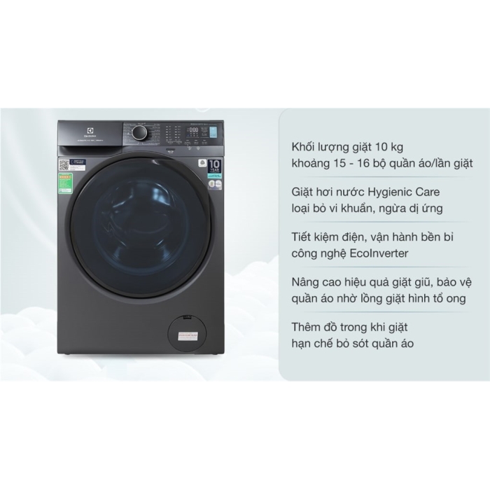 Máy giặt Electrolux Inverter 10 kg EWF1024P5SB