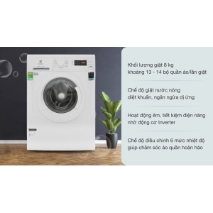 Máy giặt Electrolux Inverter 8 Kg EWF8025DGWA