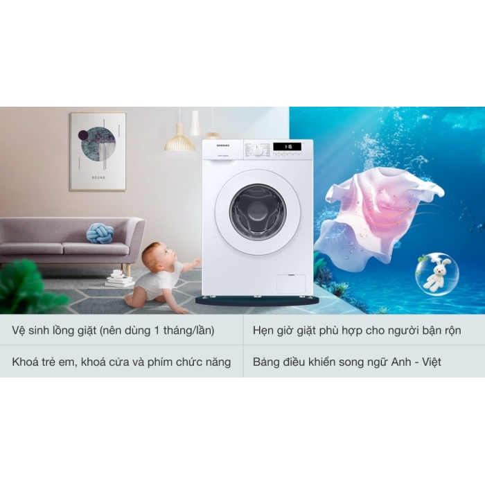 Máy giặt Samsung Inverter 8kg WW80T3020WW/SV