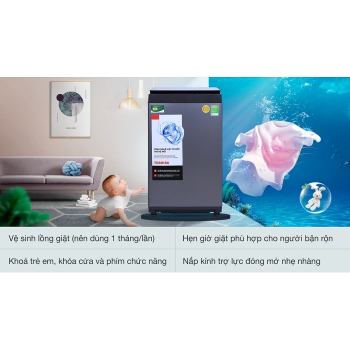 Máy giặt Toshiba 7 Kg  AW-L805AV (SG)