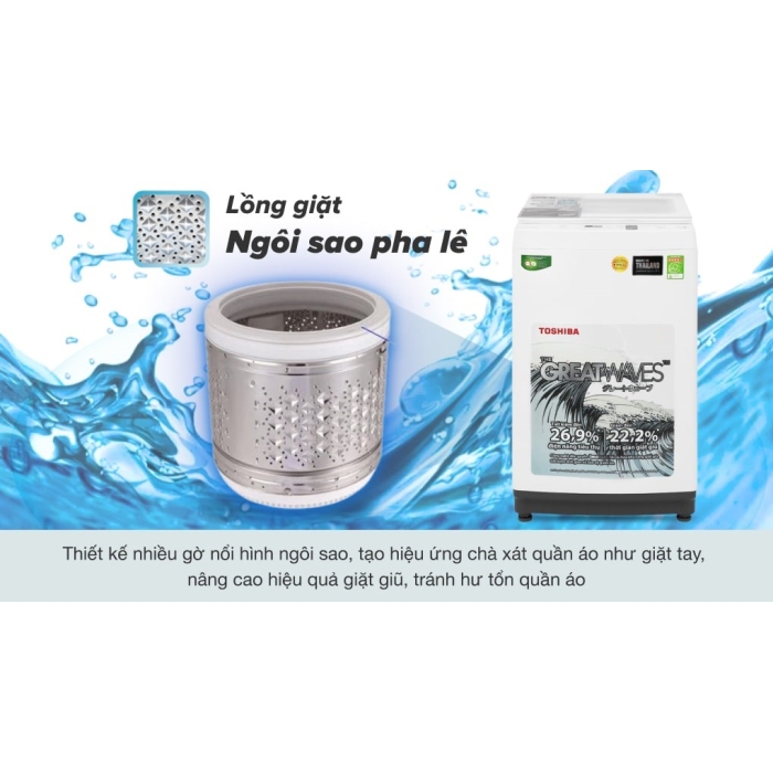 Máy giặt Toshiba 9 kg AW-K1000FV(WW)