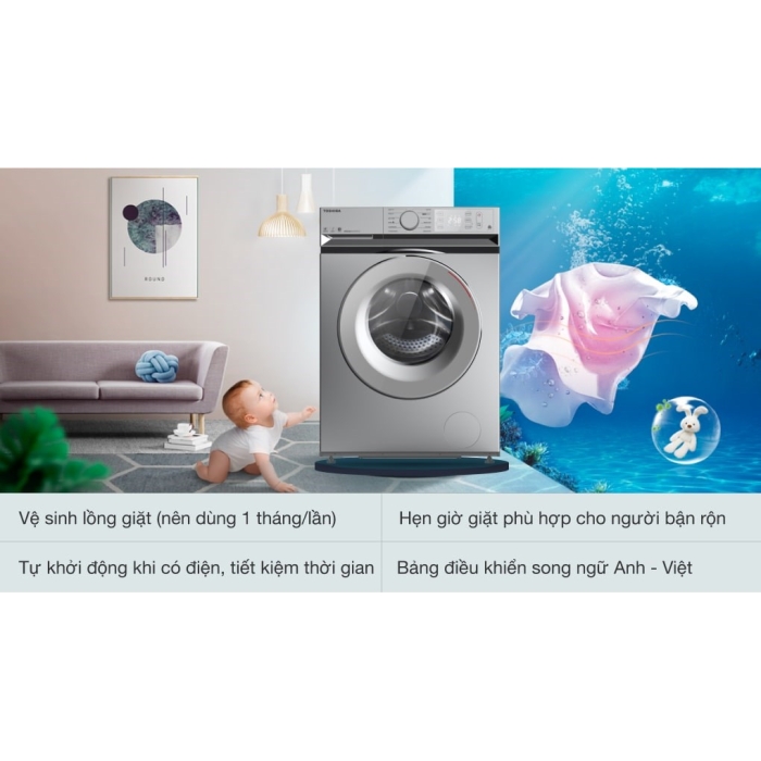 Máy giặt Toshiba Inverter 8.5 kg TW-BL95A4V(SS)