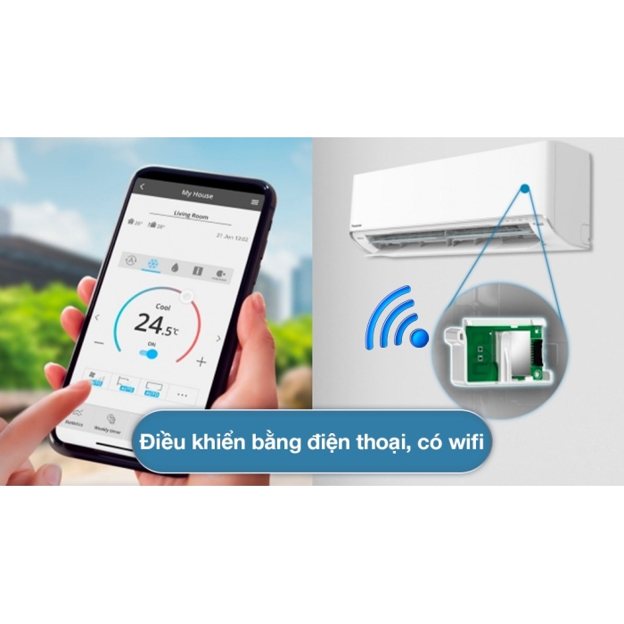 Máy lạnh Panasonic Inverter 1.5 HP CU/CS-XU12XKH-8