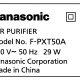 Máy lọc không khí Panasonic F-PXT50A