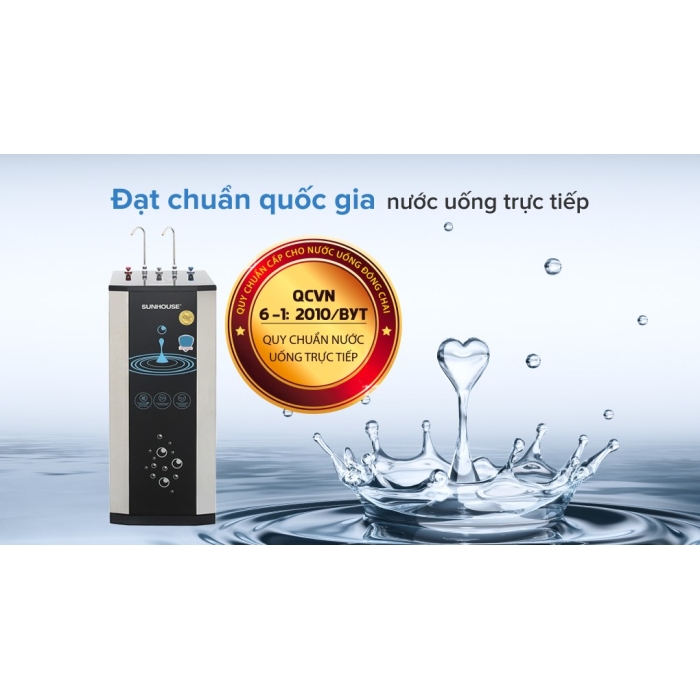 Máy lọc nước RO nóng nguội lạnh Sunhouse SHR76210CK 10 lõi