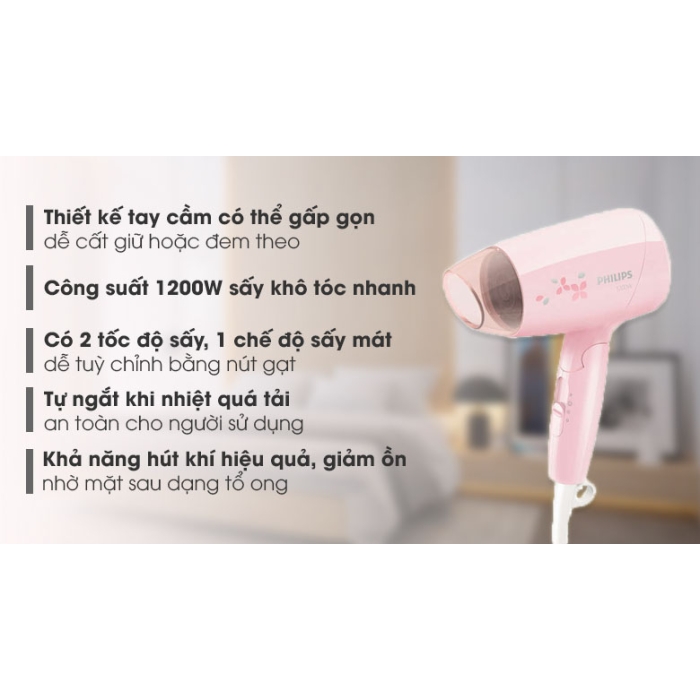 Máy sấy tóc Philips BHC010