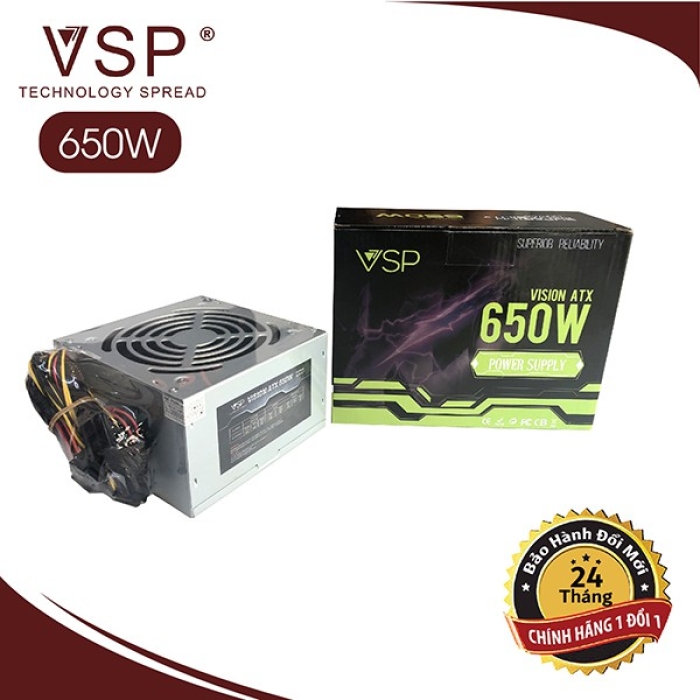 Nguồn máy tính VSP 650W Bảo Hành 2 Năm Nguồn máy tính VSP 650W Bảo Hành 2 Năm