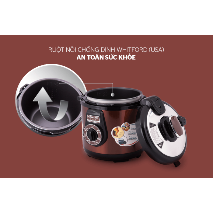 Nồi áp suất điện đa năng 6 Lít Sunhouse SHD1562
