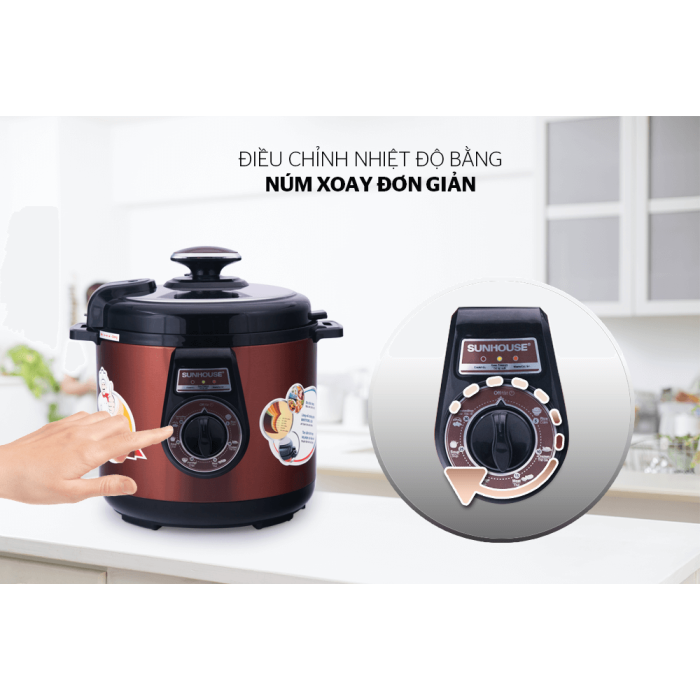 Nồi áp suất điện đa năng 6 Lít Sunhouse SHD1562