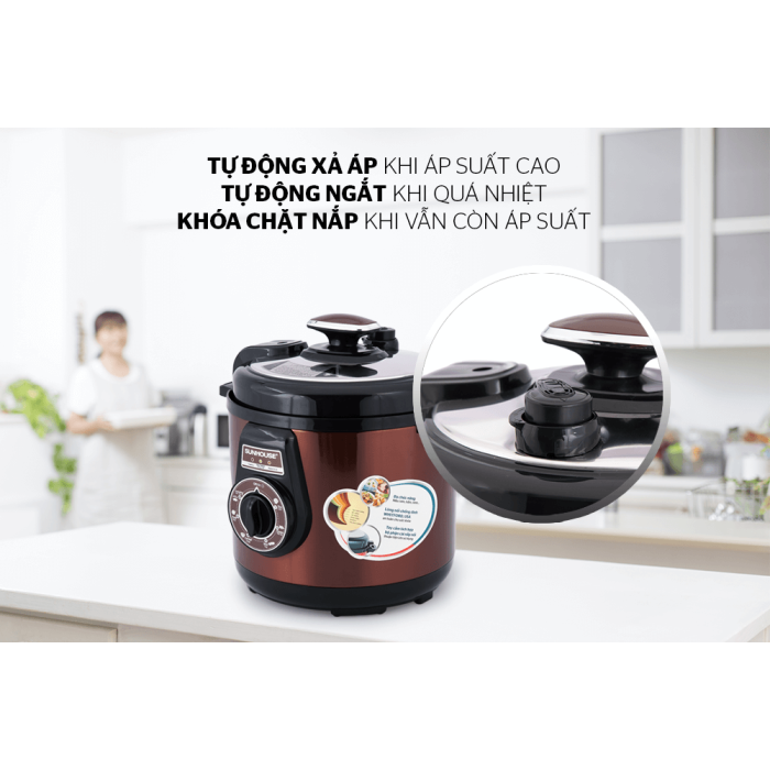 Nồi áp suất điện đa năng 6 Lít Sunhouse SHD1562