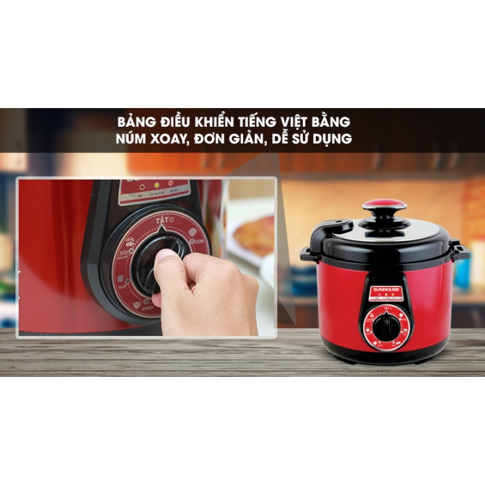 Nồi áp suất điện Sunhouse SHD-1552 5 lít