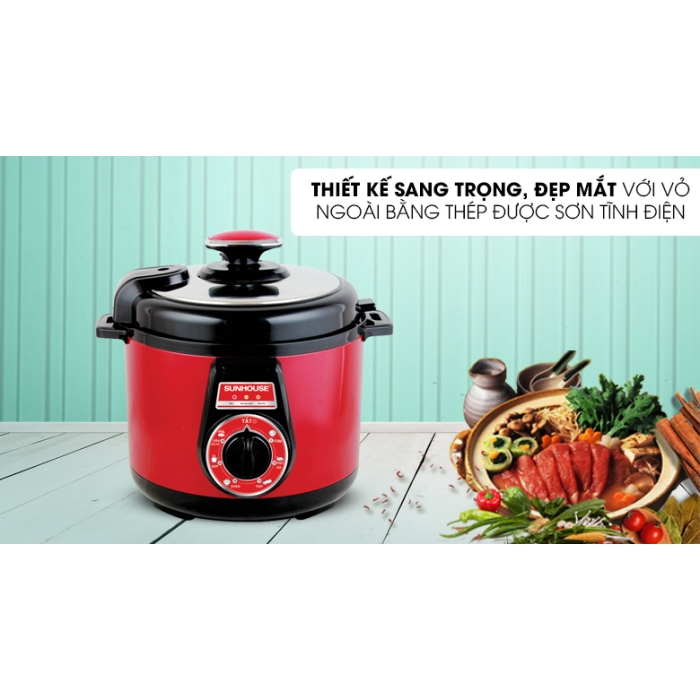 Nồi áp suất điện Sunhouse SHD-1552 5 lít