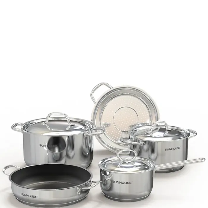 Bộ nồi chảo inox 5 đáy Sunhouse SHG995