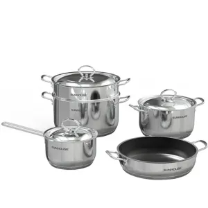 Bộ nồi chảo inox 5 đáy Sunhouse SHG995