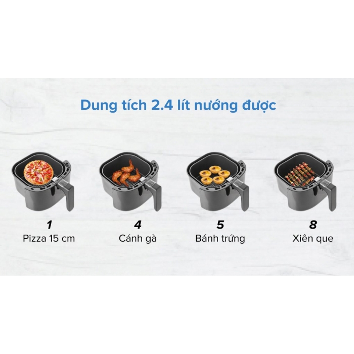 Nồi chiên không dầu Philips HD9200/90 2.4 lít