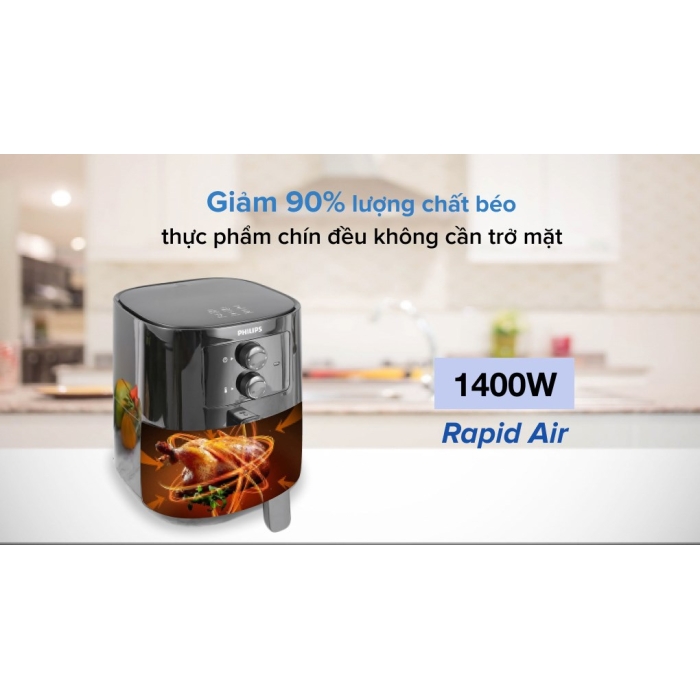 Nồi chiên không dầu Philips HD9200/90 2.4 lít