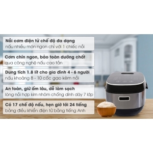 Nồi cơm cao tần Sharp 1.8 lít KS-IH191V-BK