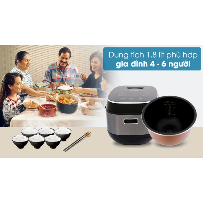 Nồi cơm cao tần Sharp 1.8 lít KS-IH191V-BK