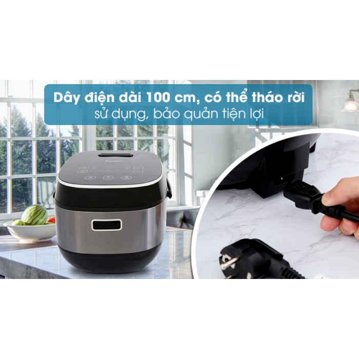 Nồi cơm cao tần Sharp 1.8 lít KS-IH191V-BK