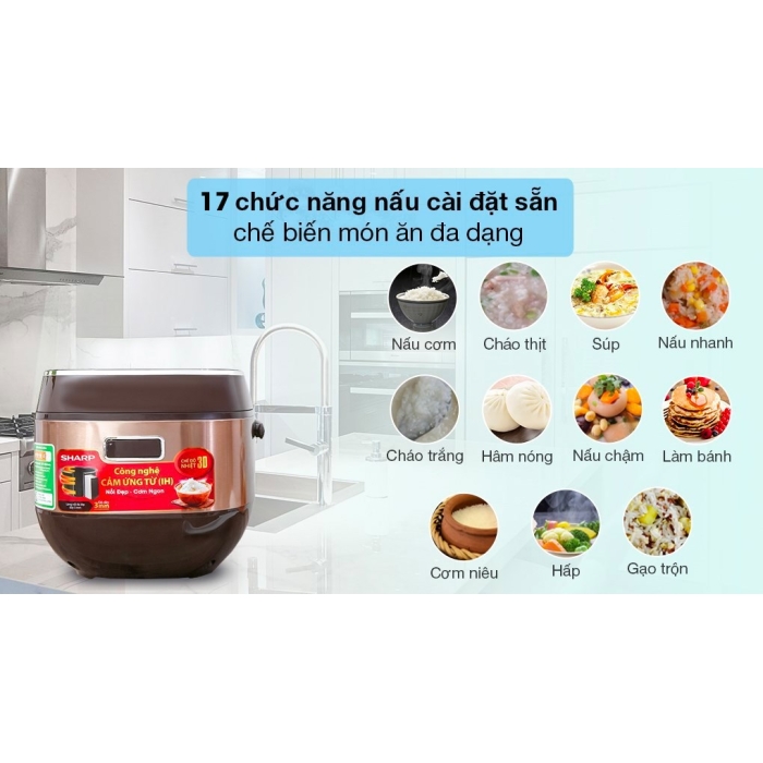 Nồi cơm cao tần Sharp 1.8 lít KS-IH191V-GL