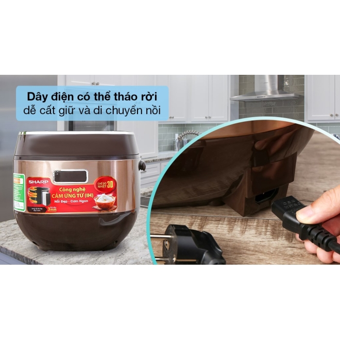 Nồi cơm cao tần Sharp 1.8 lít KS-IH191V-GL