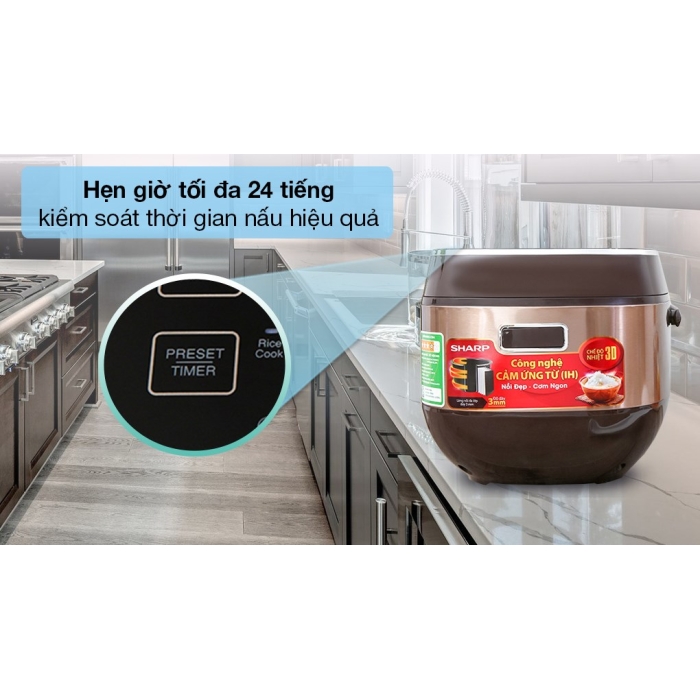 Nồi cơm cao tần Sharp 1.8 lít KS-IH191V-GL