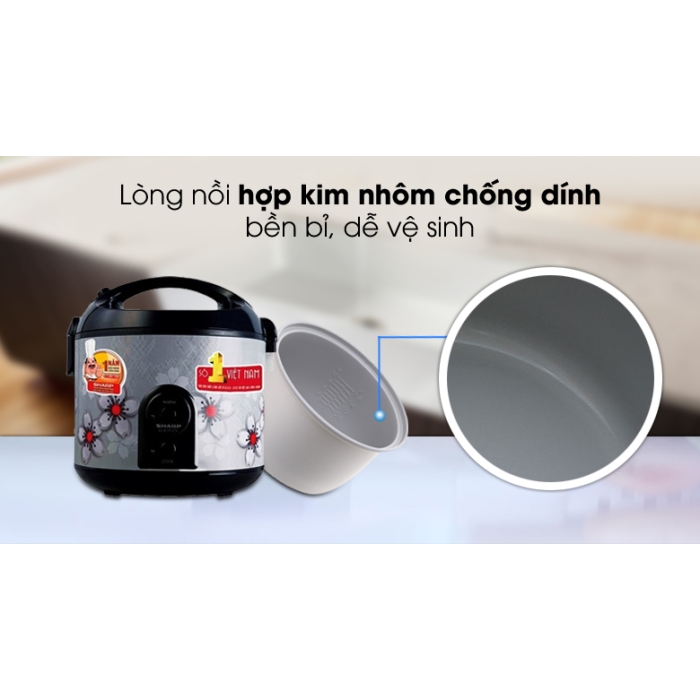 Nồi cơm điện Sharp 1.8 lít KS-NR191STV