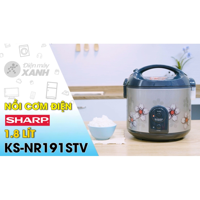 Nồi cơm điện Sharp 1.8 lít KS-NR191STV