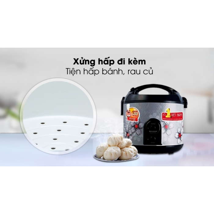Nồi cơm điện Sharp 1.8 lít KS-NR191STV